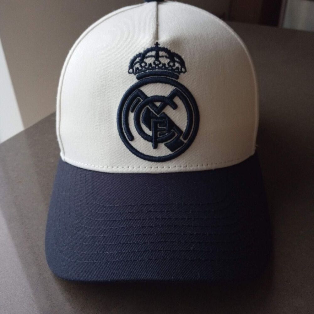 Real Madrid White & Navy Snapback Cap Hat